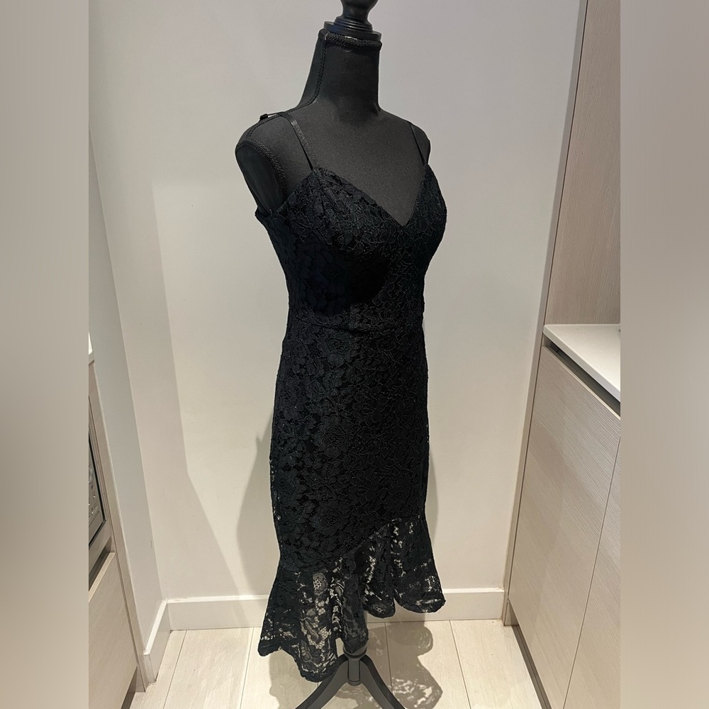 GUESS Black Lace Mermaid Dress Size 6